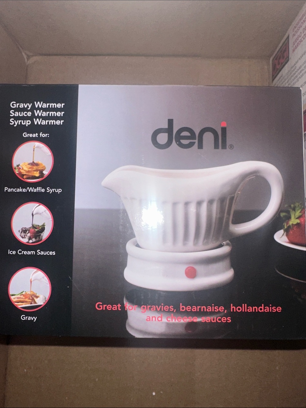deni White Ceramic Gravy/Sauce Warmer